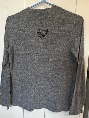 Volcom Gray Heather Long Sleeve Crew Tee
